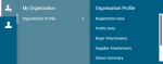 My Organisation, Organisation Profile menu flyout
